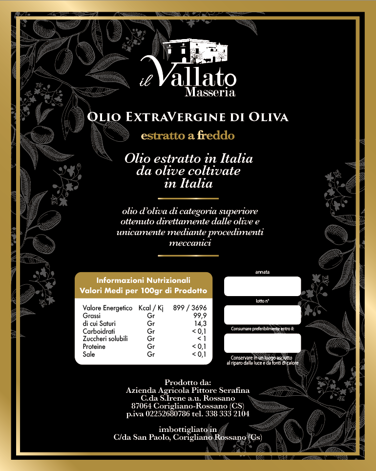 retro-olio evo in latta Etichetta Retro Latta Olio ExtraVergine di Oliva